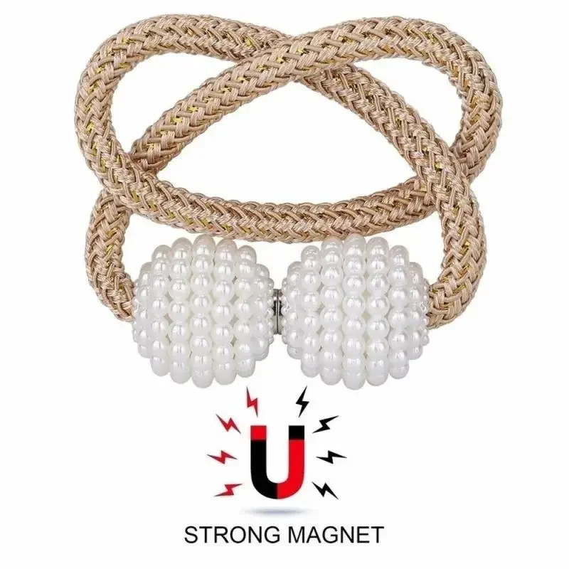 Parel magnetische gordijnclip Gordijnhouders Tie Back Buckle Clips Hangende balgesp Tie Back Gordijn Decor Accessoires