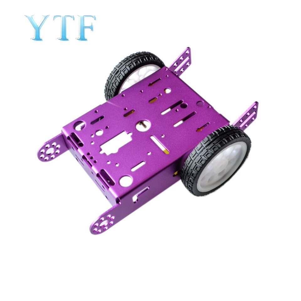 Aluminum Alloy Car Robot Car Intelligent Car Chassis Alloy Chassis 2-Wheel Car Diya30