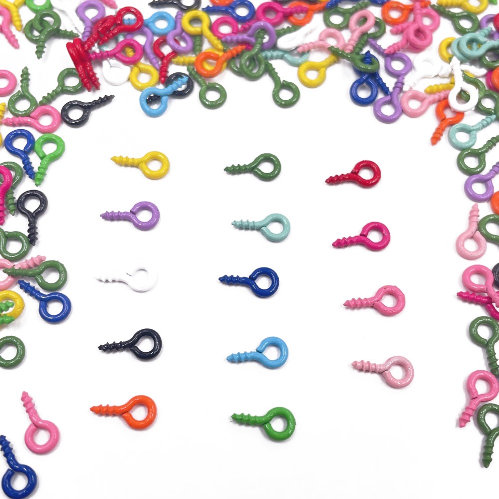 100/300/500 Stuks Kleurrijke Metalen Kleine Oogspelden Oogklemmen Sluitingen Haken Connectoren Diy Sieraden Maken Benodigdheden Accessoires Bevindingen