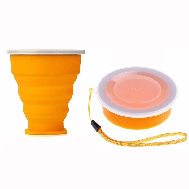 Silicone Retractable Cup Potable Telescopic Collapsible Cup Travel Outdoor Camping Hiking Water Folding Bottle Coffee Hand Cup