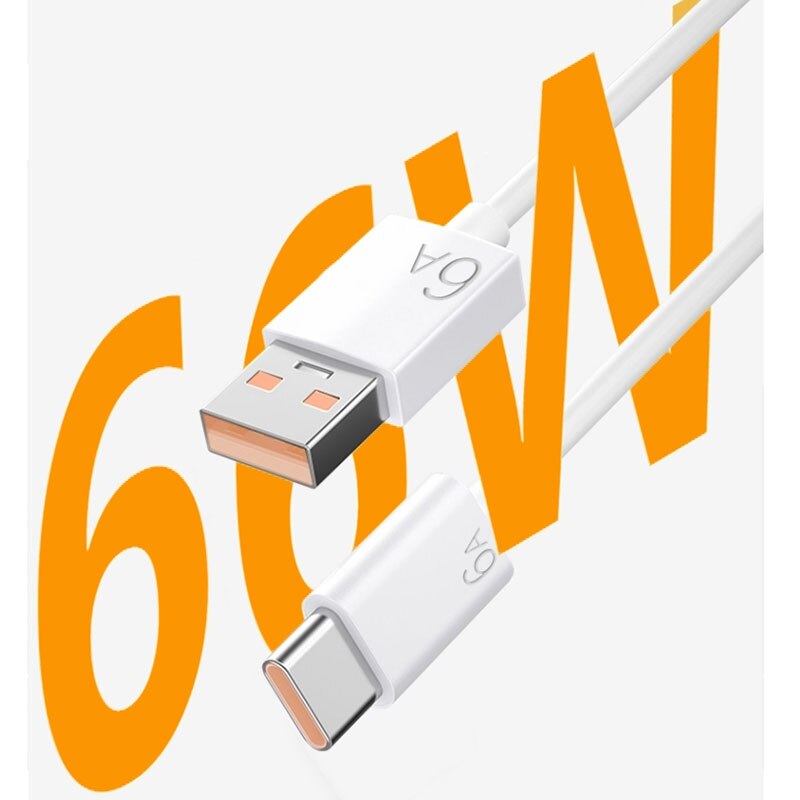 Original HUAWEI Charger 66W Fast charge adapter SuperCharge USB 6A Type C Cable For p50 p40 Mate 40 pro honor 50 nova 9 magic 3