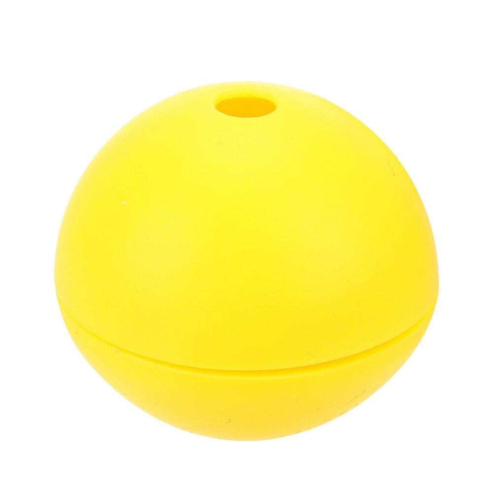 Siliconen ijsvormen whisky wijn cocktail ijsblokjes keuken bakgereedschap ijsbalmaker diy voetbal enkele koffer bakvorm: Geel