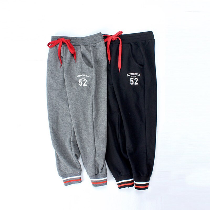 IENENS niños Pantalones deportivos de primavera pantalones de cintura elástica 5-15Y otoño Niño Pantalones de algodón para correr niños niñas pantalones de salida