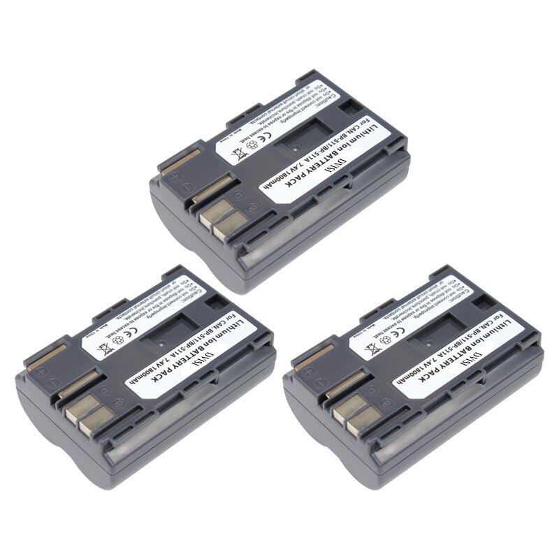 Top 7.4V 1.8 Ah BP-511A Battery for Canon PowerShot EOS 300D 10D 20D 30D 40D 50D D30 D60 5D G6 OS 30D 40D G1 Pro 1 PV130