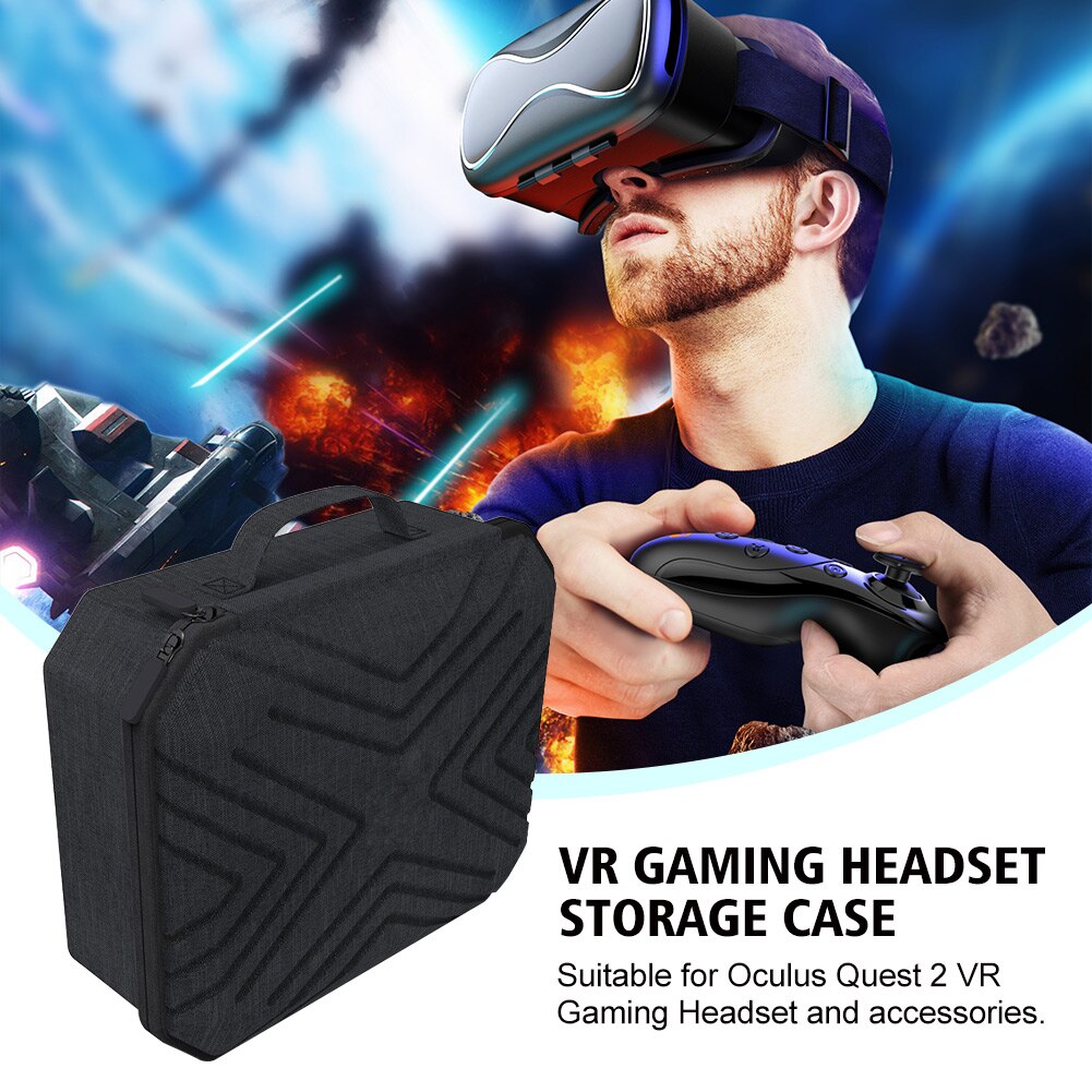 Disco vr gaming headset de armazenamento ao ar livre portátil caso transporte realidade virtual viagem à prova choque dustproof para oculus quest 2