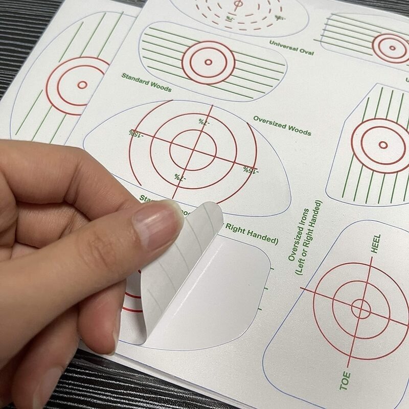 Golf Impact Tape Labels Target Binders Sticker for Swing Training Irons Putters and Woods