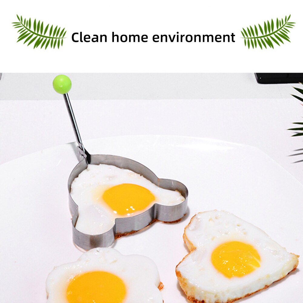 Rustfritt stål stekt egg pannekake former omelett form form steke egg koke verktøy kjøkken tilbehør gadget ringer form
