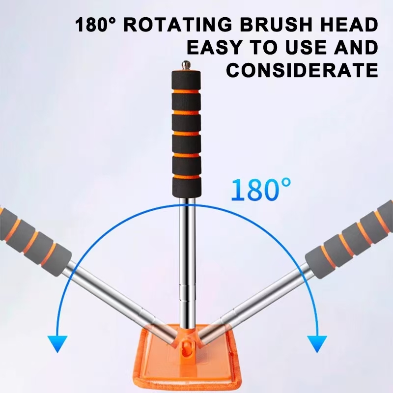 Brosse de désembuage pour pare-brise avant de voiture, télescopique à Long manche, brosses de nettoyage du verre domestique, outil de dépoussiérage