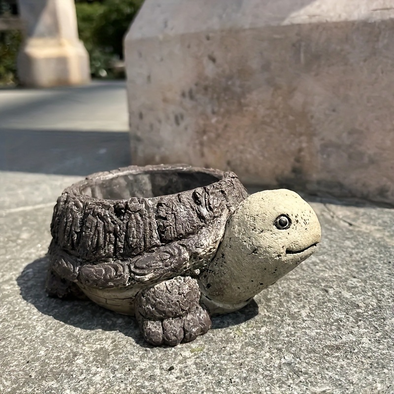 Schildkröte Figur Harz Schildkröte Statue Blumentopf Aufhänger Pflanzer Rand Dekor Mini Schildkröte Skulptur Topf Verschönern Garten Hof