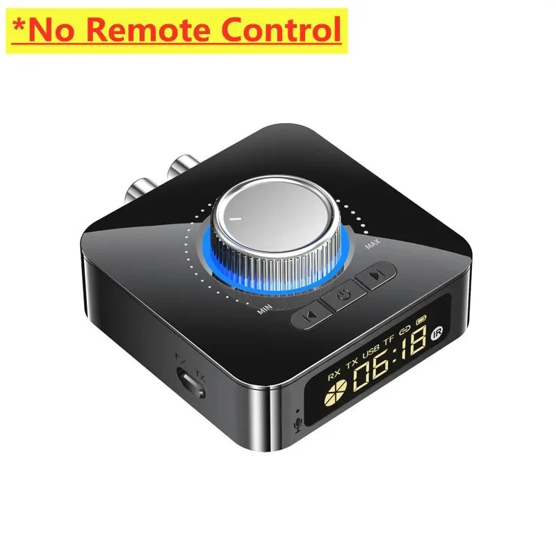 Bluetooth Empfänger Sender Fernbedienung Stereo Musik 3,5mm AUX Jack RCA TF Karte Wireless Audio Adapter für Car Kit TV PC: Black