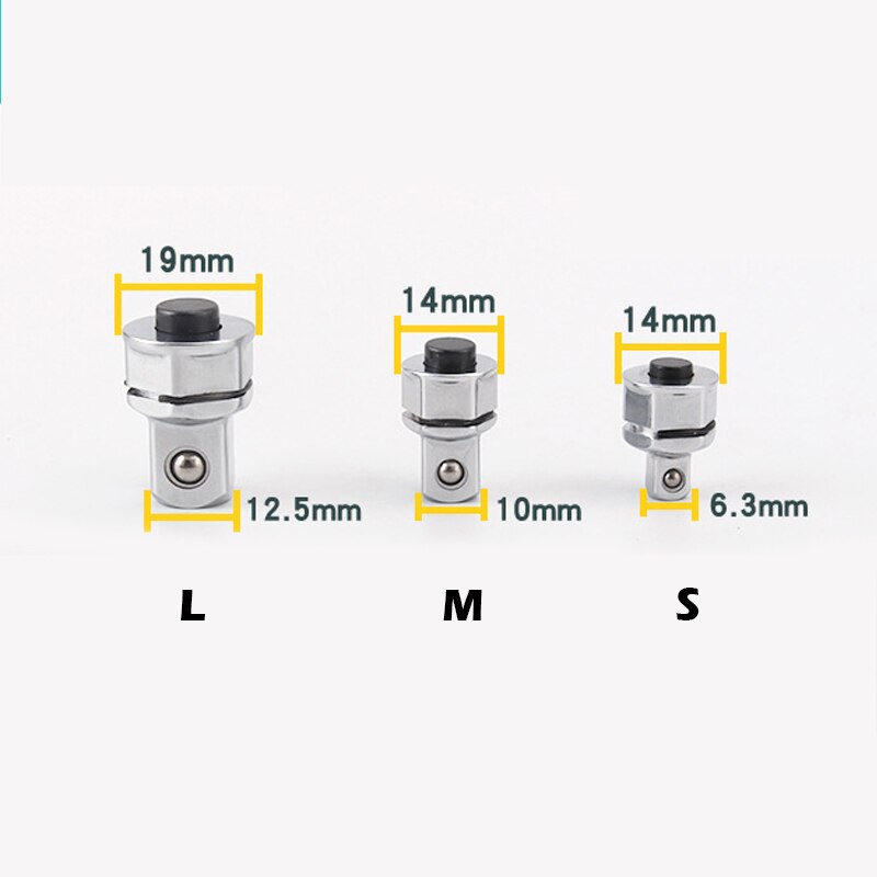 3 stück Schlüssel Buchse Adapter einstellen 1/4 Zoll 3/8 Zoll 1/2 Zoll Platz verhexen Griff Cr-V schnell Freisetzung Stock Ärmel Adapter