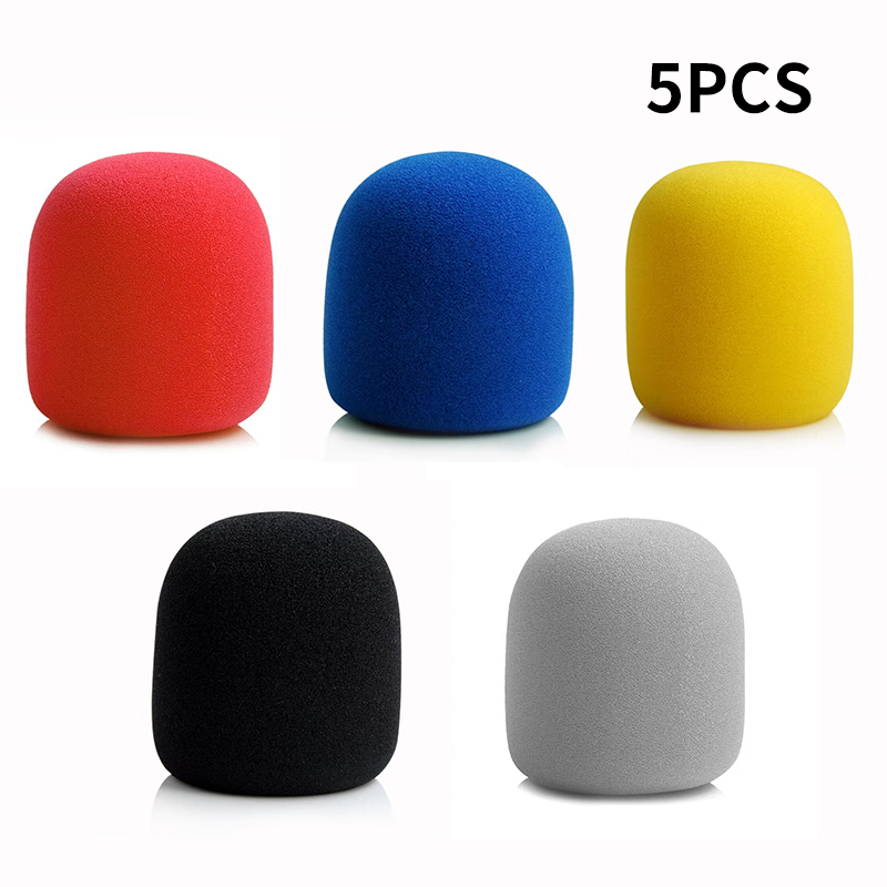 Funda para micrófono de mano inalámbrico, colorida, resistente al viento, antisaliva y lavable, cubierta de espuma de esponja para la mayoría de los micrófonos de 3,5x7CM: Azul