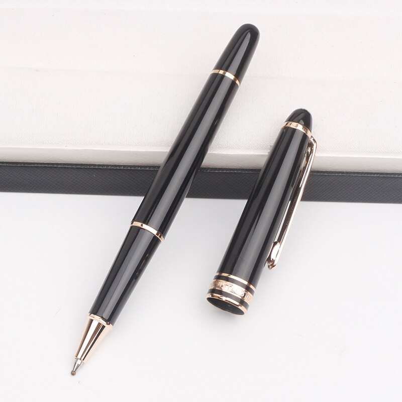 Luksus mon sort harpiks kuglepen business blance rullekuglepenne bedste mb fyldepenne til skrivning: Guld-rulle kuglepen