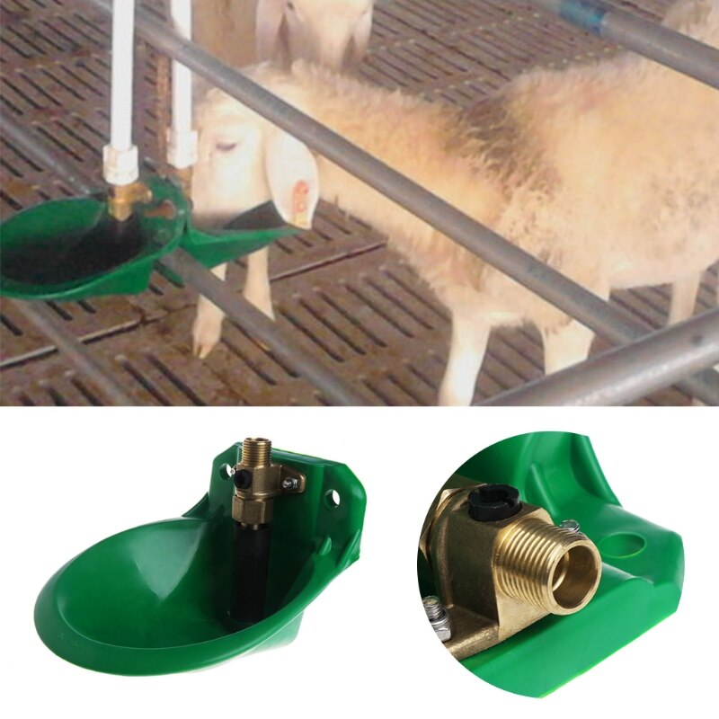 Automatic Sheep Water Bowl Copper Cattle Drinker Valve Animal Dispenser Farm Cup