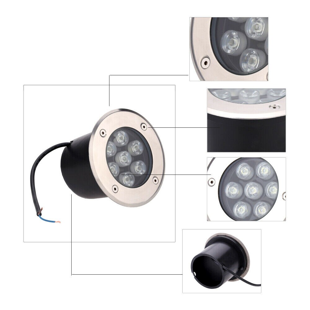 Kawatik 7W Led Ondergrondse Licht Inground Lamp Outdoor Garden Path Landschap IP68 Ac 85-265V