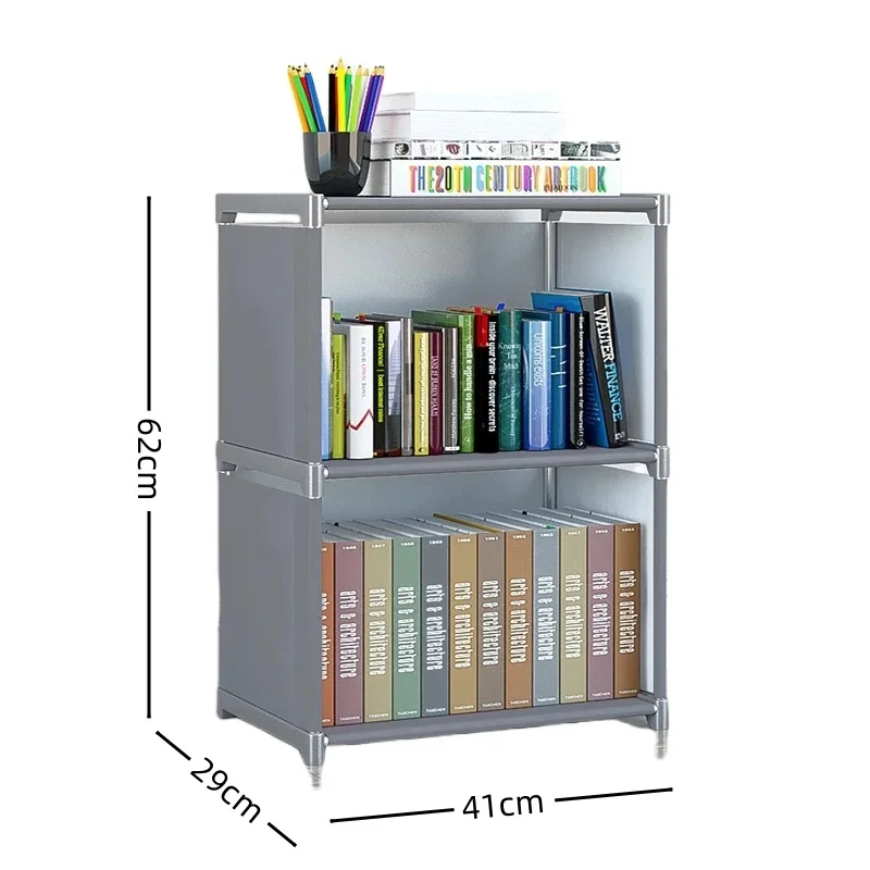 Estantería sencilla, estantería de fácil montaje, se puede mover, estante para desechos para niños, muebles para el hogar, estante para libros, soportes para taquillas de almacenamiento: Negro