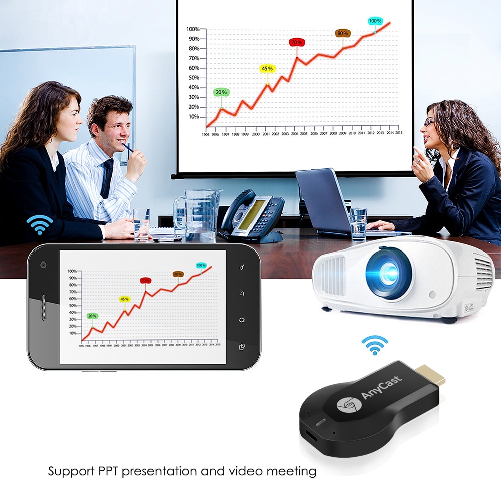 Dongle de TV inalámbrico M2 compatible con HDMI para Airplay, receptor de pantalla WiFi, Miracast para teléfono, Android, PC, PK G2 G4,
