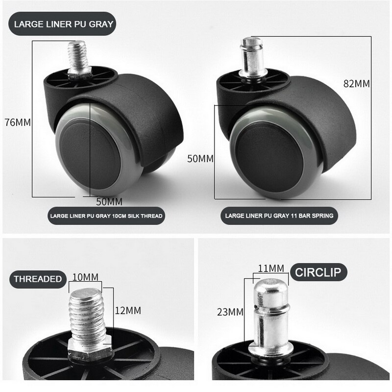 4 stücke Universal- stumm schwenken Rollen Möbel Rad Rolle Weiß PP Nylon Dual 360 Grad Rolle Rad Für Plattform Wagen stuhl