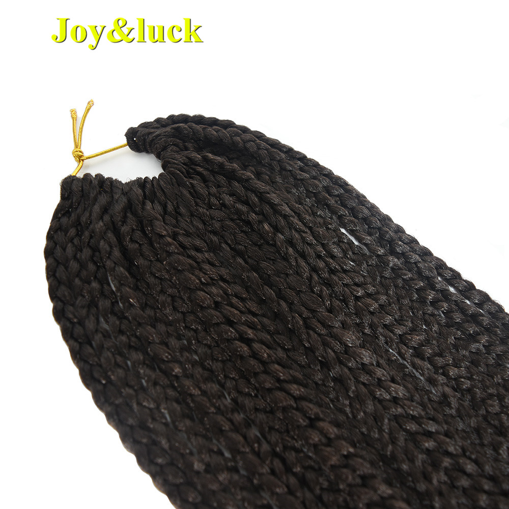 Joy & luck-boîte synthétique longue de 18 pouces | Extensions de cheveux, pointes bouclées, couleur Ombre, Crochet pour tressage, pour femmes