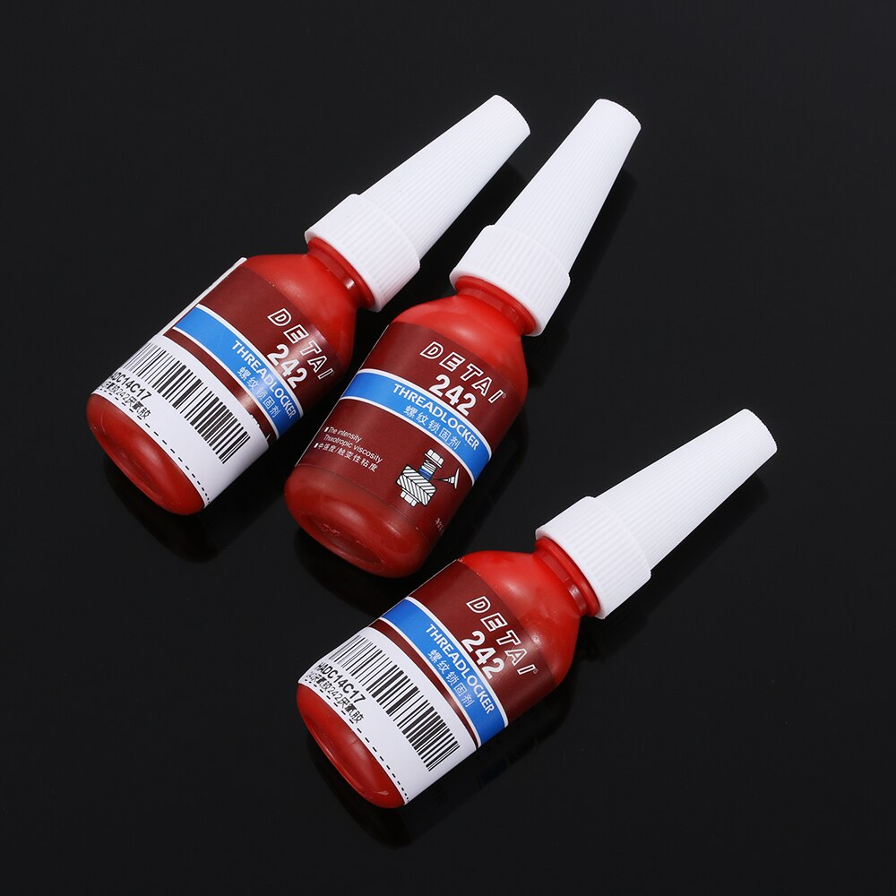 1 flaske 10ml anti-trykk blå 242 lim anti-trykk anaerob skruelås selvklebende tråd forsegling anti-korrosjon gjenger