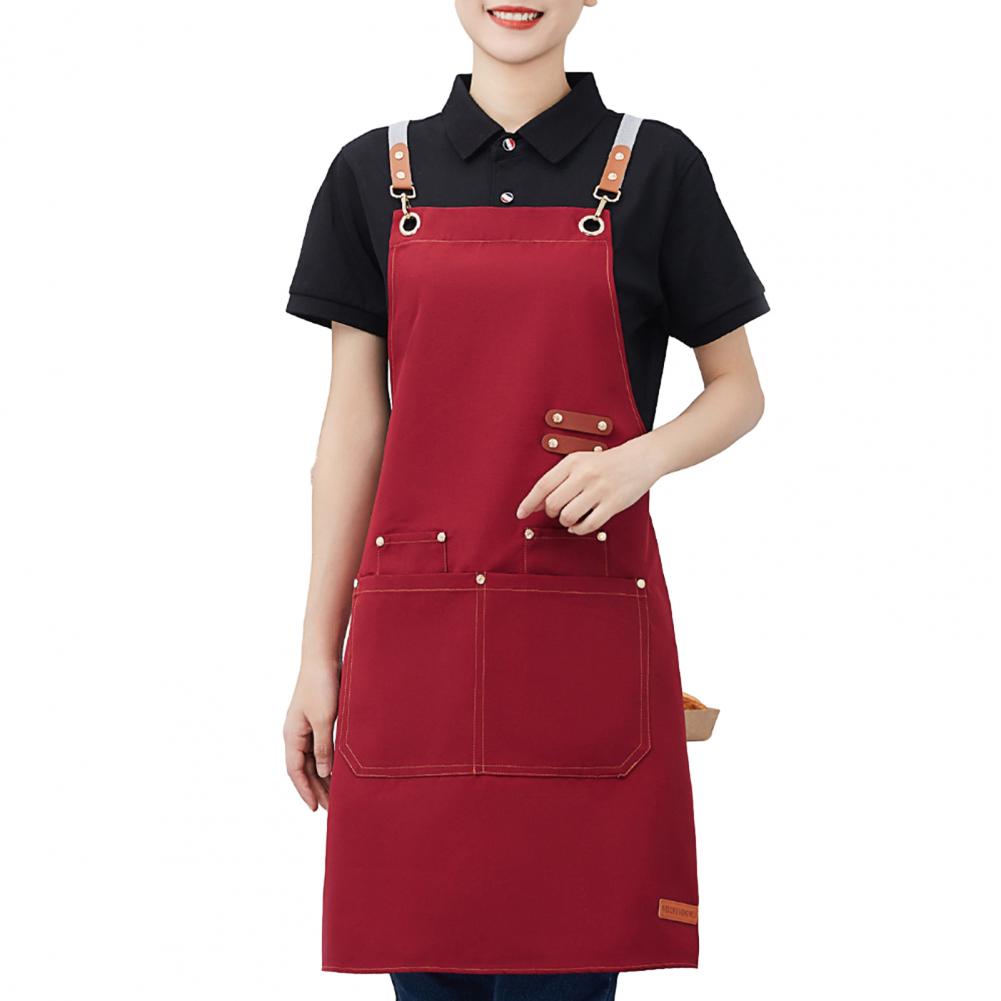 Dicke wasserdichte Schürze für Männer und Frauen, Anti-Fett, schmutzabweisende Kochschürze für Chefkoch, Café, Einkaufen, Kellner, Grill, Küche: Schwarz