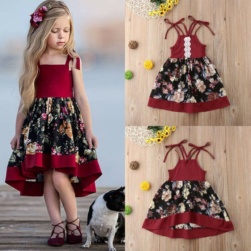 Toddler Baby Girl Strap Dress * Brand Style Party Formal Print Princess Tulle Floral Dress Sundress