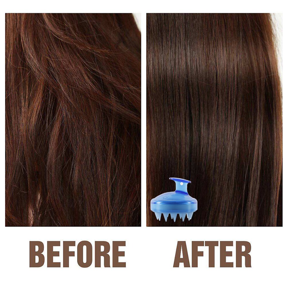 Dropship cabeça de silicone suave escova de massagem de cabelo escova de banho couro cabeludo estimular a massagem do couro cabeludo crescimento do cabelo pente