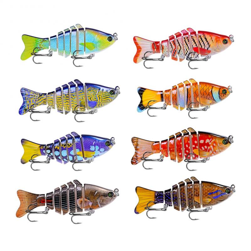 10cm 15.61g Wędkarstwo wabik plastikowa twarda przynęta multi-sekcja ryby bioniczny przynęta HS033 karpia paski gitara basowa Pesca wędkarskiego SwimBait