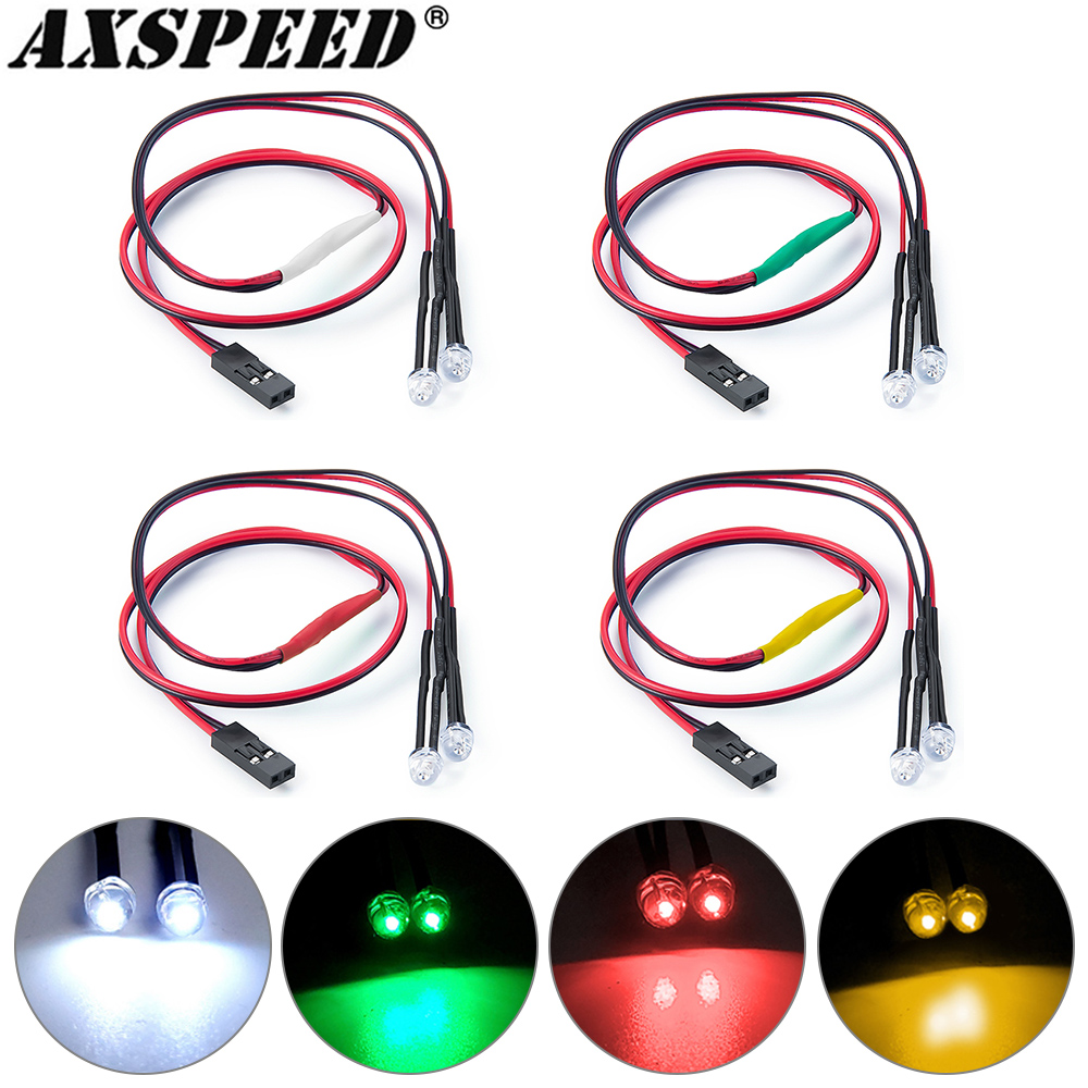AXSPEED luces LED faros luz trasera foco nocturno para 1/10 1/18 1/24 Axial SCX10 SCX24 TRX4M TRX4 TRX6 Tamiya piezas de bricolaje