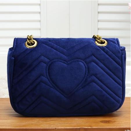 pleuche single shoulder bag 22-27 cm women handbag best-selling brand messenger bag: Blue / 27cm