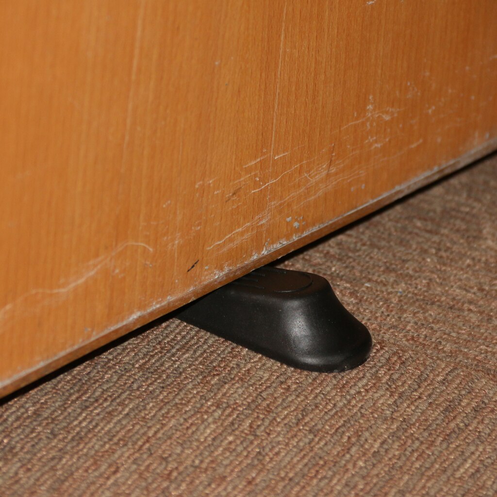 Butoir de porte fenêtre en plastique noir, 5 pièces, cales bloc de blocage, bureau à domicile