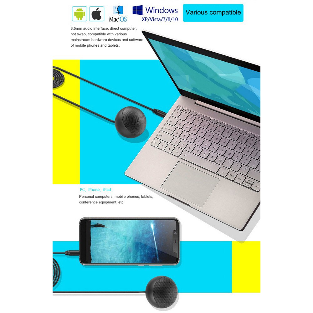 Solapa de solapa con Clip de 3,5mm, micrófono externo para PC y portátil, novedad