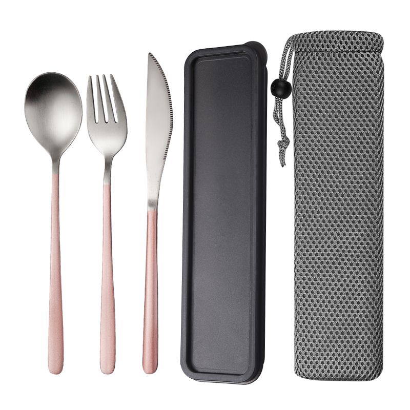 JueQi service de vaisselle coréenne | Couverts de table S cuillère fourchette 18/8 acier inoxydable, service de vaisselle en or occidental: J