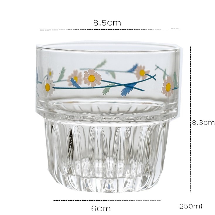 Vasos de cristal pintados a mano, sin plomo, resistentes al calor, taza de leche para desayuno, té de la leche, cerveza