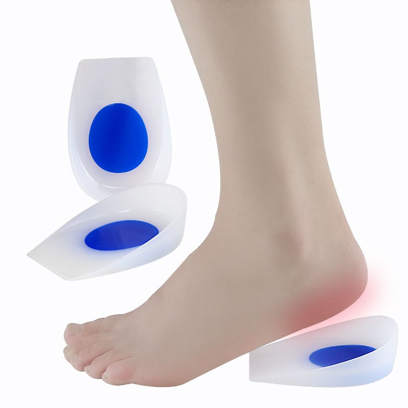 Soft Silicone Heel Pad Heel Pain Cushioning Foot Fatigue Relieve Achilles Tendonitis Heel Protector Inserts Shock Absorption Pad