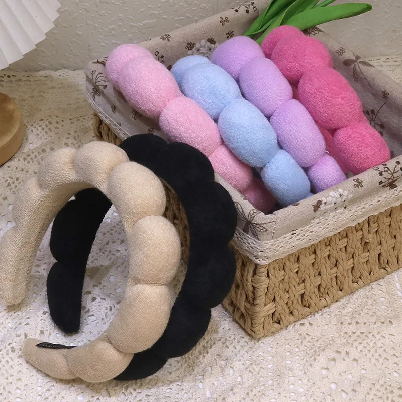 Spa Hoofdband, Make-up Hoofdband Haarband Voor Het Wassen Van Gezicht Vrouwen Haarbanden Strik Hoofdbanden Super Elastische Zachte Flanellen Hoofdwraps Voor Make Up Gezicht Wassen Douche