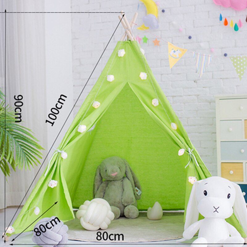 Vouwen Indiase Kinderen Tent Wigwam Eenvoudig Te Installeren 1M Kids Tenten Tipi Indoor Speelhuis Baby Baby Teepee: 9