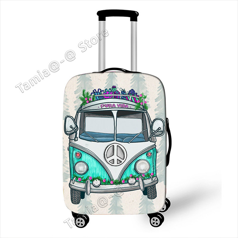 Capa protetora para mala de viagem de carro, acessórios de viagem, capa elástica contra poeira para bagagem, aplicável a mala de 18 ''-32'': M / Marfim