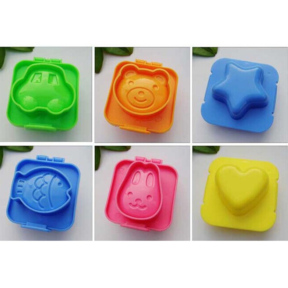 1Pcs Gekochtes Ei Form Niedliche Cartoon 3D Ei Ring Form Bento Maker Cutter Dekorieren Ei Werkzeug