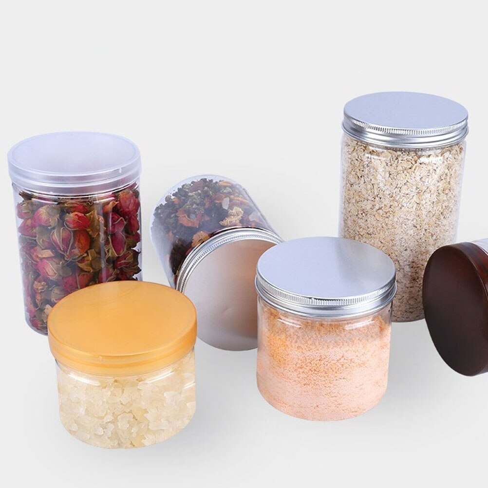Tarro de plástico transparente para alimentos, lata sellada para cocina, recipientes de aperitivos para galletas, té perfumado, 10 Uds., 500ml