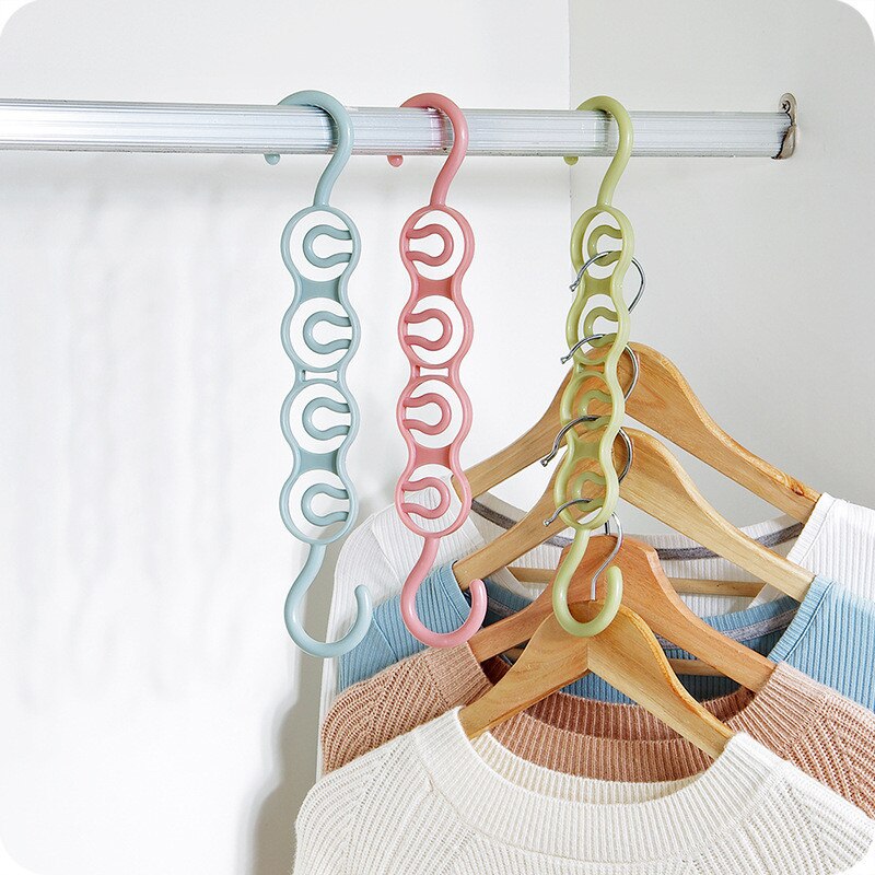 Support Circle Clothes Hanger Multi-port Clothes Drying Rack Multifunction Plastic Scarf Clothes Hangers Storage Racks