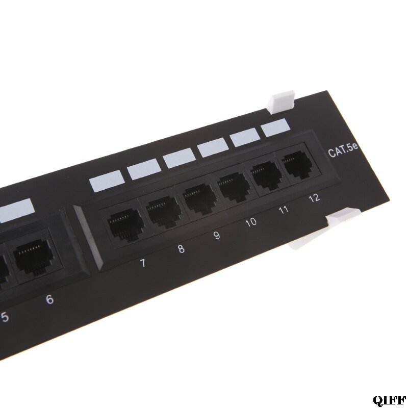 &amp 12 Port CAT5 CAT5E Patch Panel RJ45 Networking Wall Mount Rack Mount Bracket APR29
