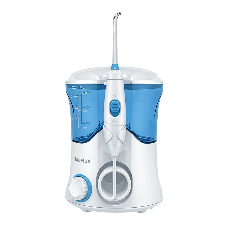 Nicefeel irrigator oral água flosser jato dentes mais limpo com 600ml tanque de água 7 dicas para cuidados com os dentes plugue da ue: Default Title