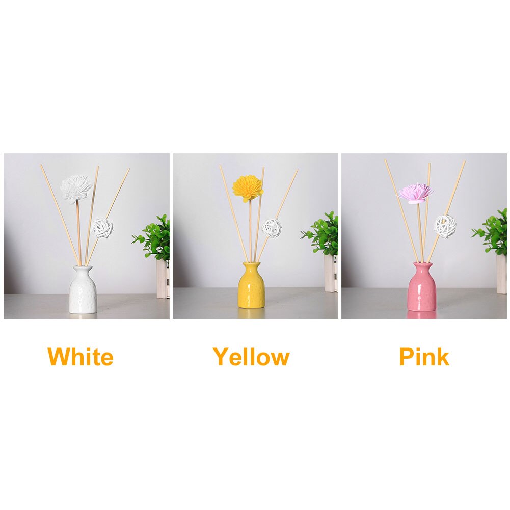 4 stk tre bryllup parfyme rotting kunstig blomst luftfrisker aroma borddekor siv diffuser stav erstatning refill