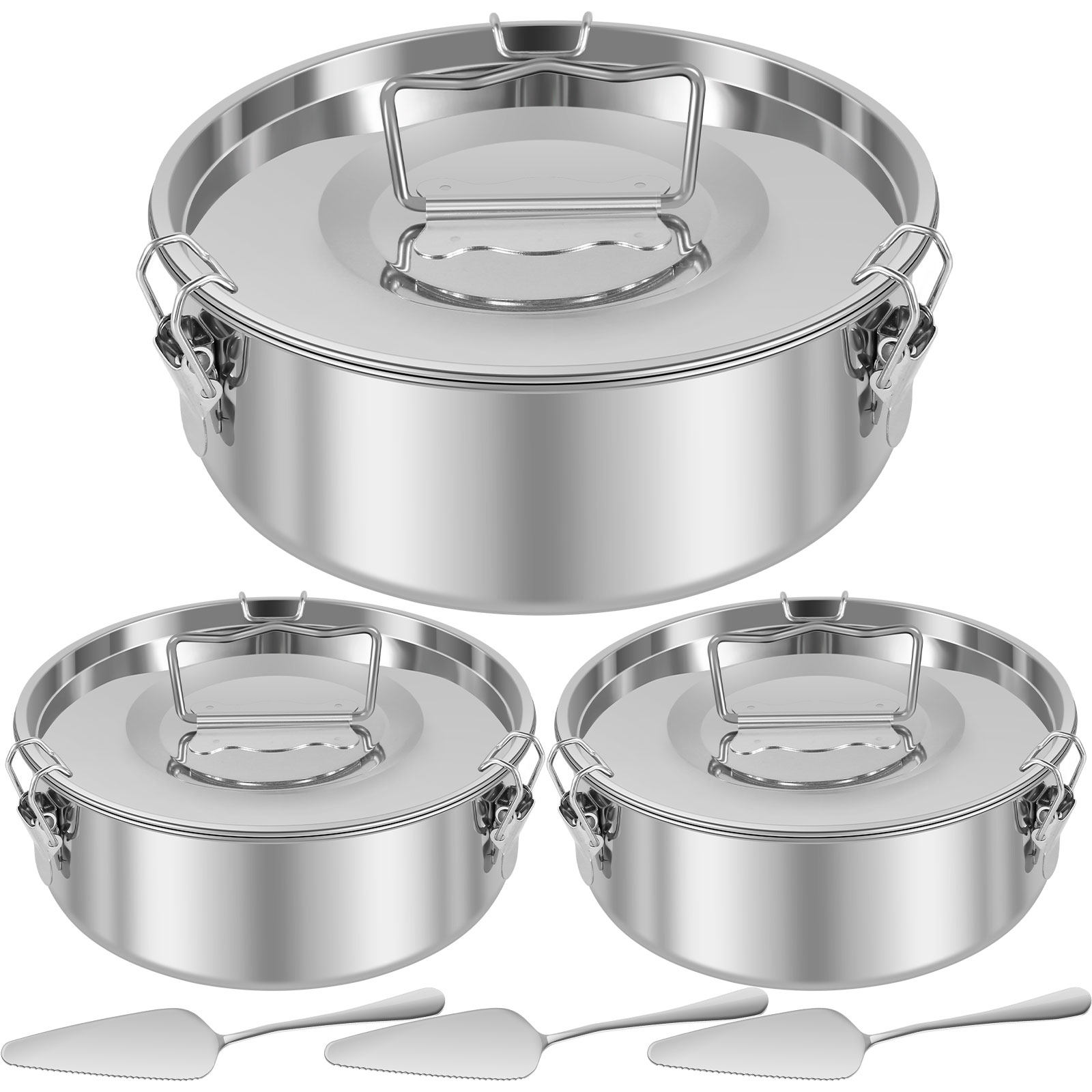 Flan Pan Mold Stainless Steel Cake Baking Flan Maker Flan Mold Set Chocolate Cheesecake Pans Kitchen Supplies Cake Baking Tools: Clear