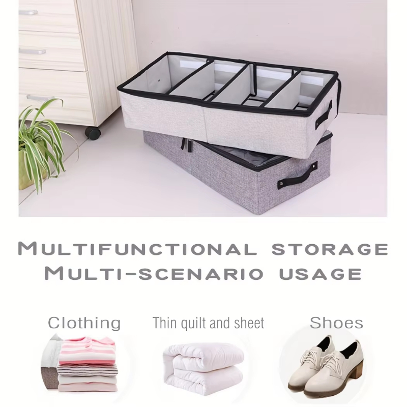 Fabric dust-proof and moisture-proof transparent folding shoe box, a space-saving shoe cabinet for home use, and a perfect stora
