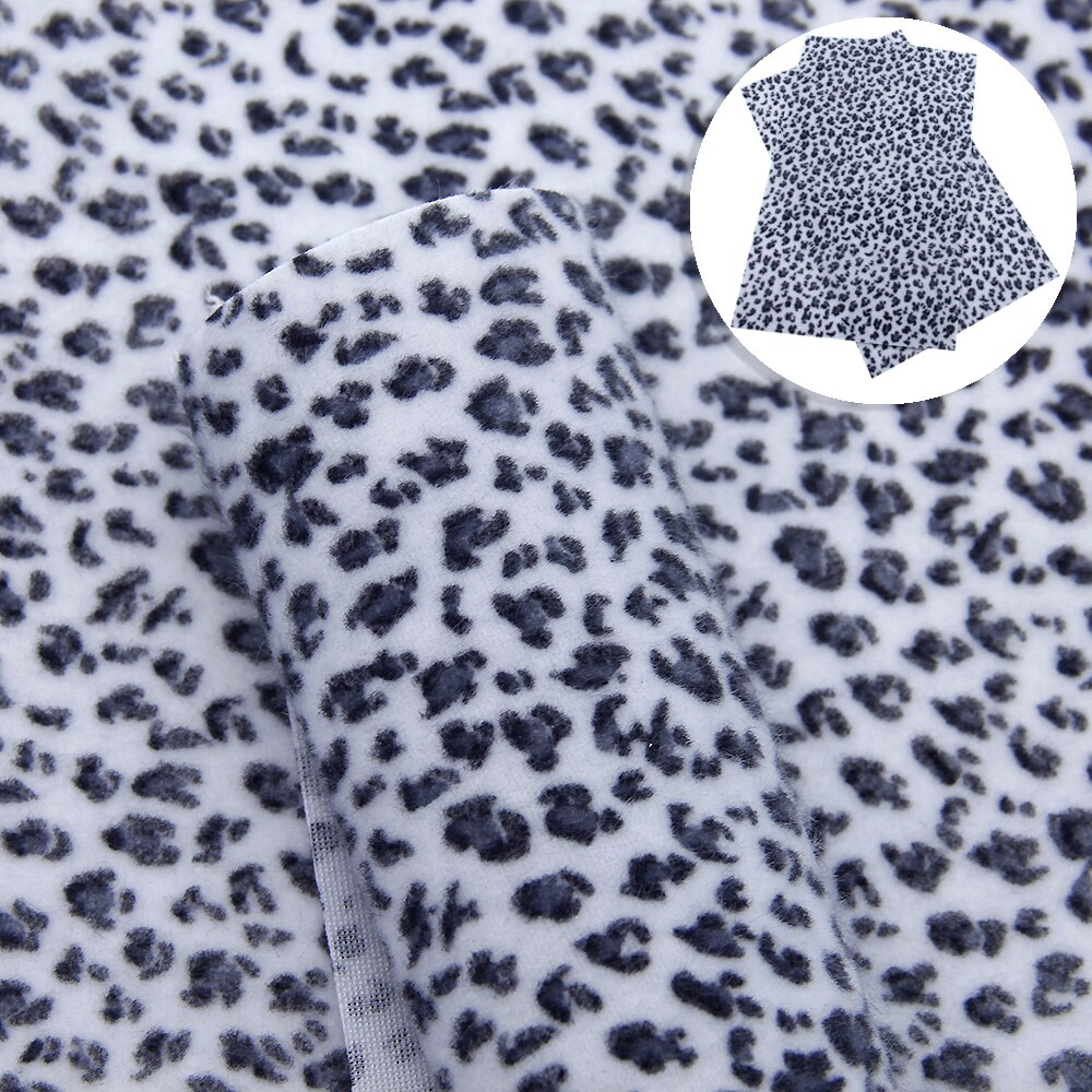 20*33cm krótki plusz aksamit Faux skórzany arkusz Leopard do kokardki do włosów rzemiosło syntetyczna skóra FabricDIY Handmade materiał, 1Yc19875: 1057847008