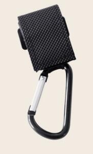 Ganci per passeggini clip in metallo gancio per mamma carrello per la spesa borsa appendiabiti per Cybex Yoya Babyzen yoyo carrello passeggino accessori 1 pz: nero