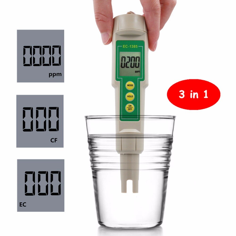 EC1385 3 in1 EC TEMP TDS Meter ORP169E/169F ORP Meter Redox Tester Detector With Replaceable Probe Redox Potential Analyser 40%: 3in1 EC TDS TEMP