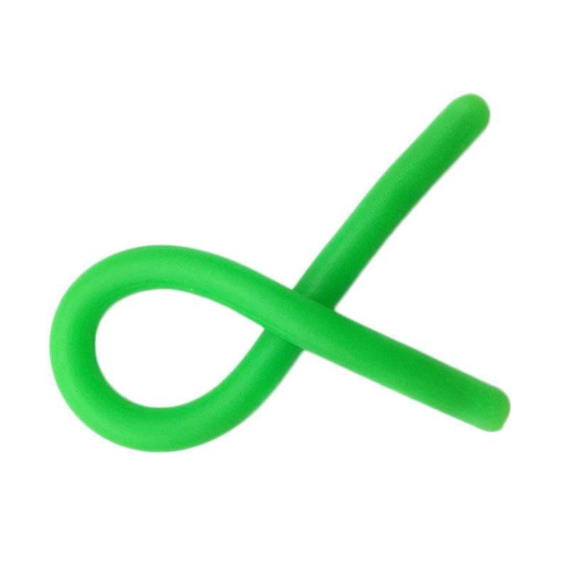 Hand hyperflexion stretchig antistress skämt nudlar rep leksak anti stress leksaker string fidget autism ventil leksaker wyq: Grön
